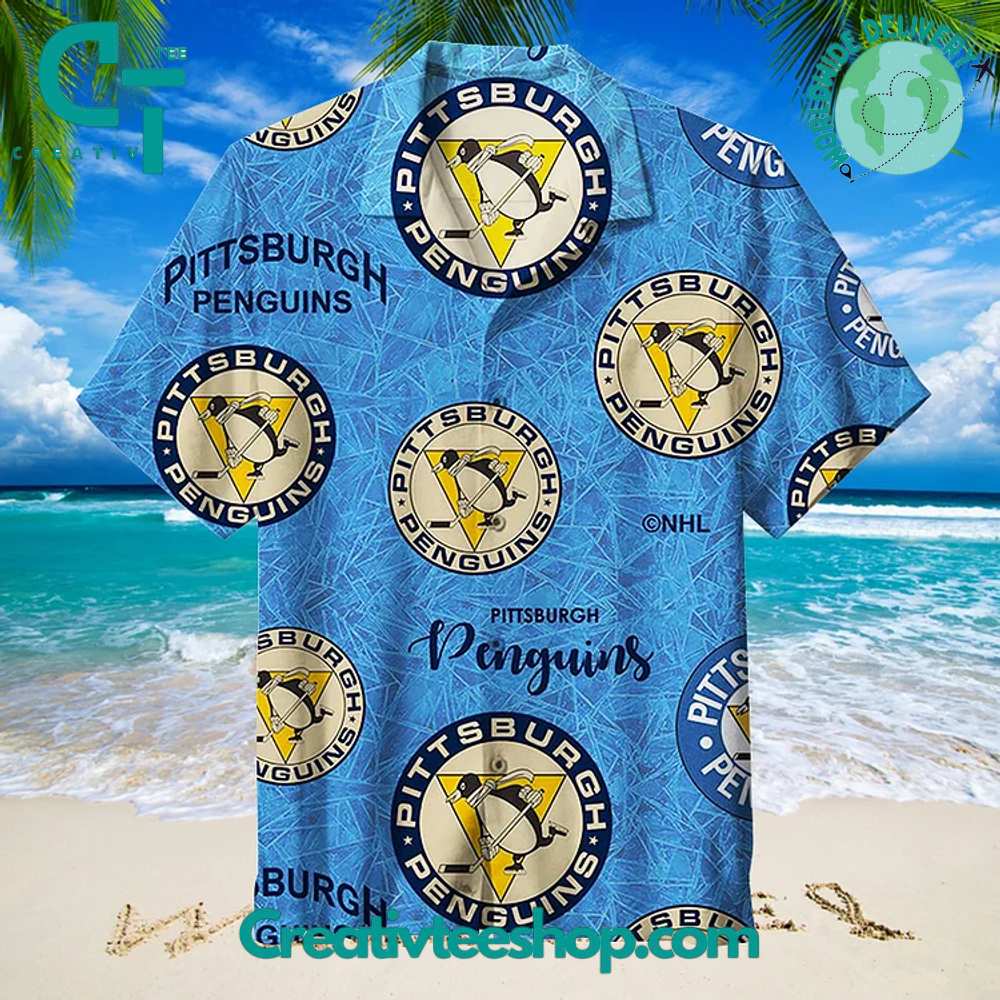 Nhl Pittsburgh Penguins Blue Hawaiian Shirt