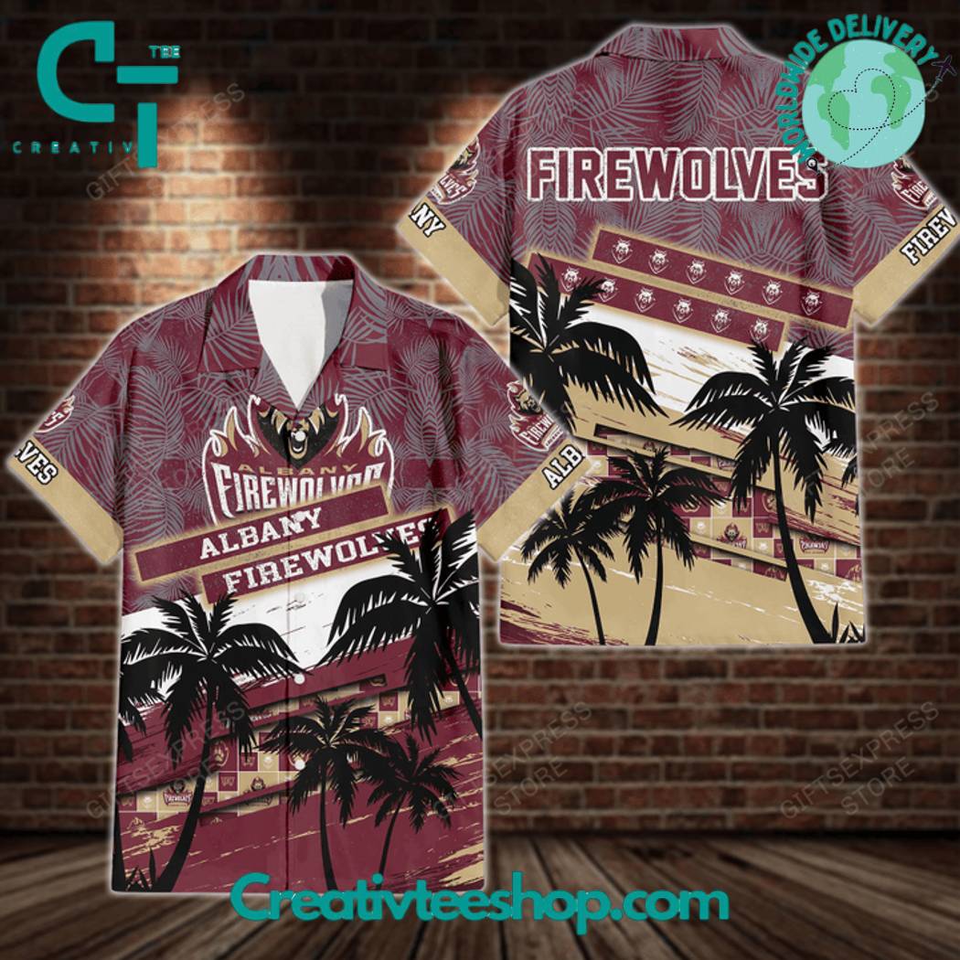 Nll Albany Firewolves Hawaiian Shirt