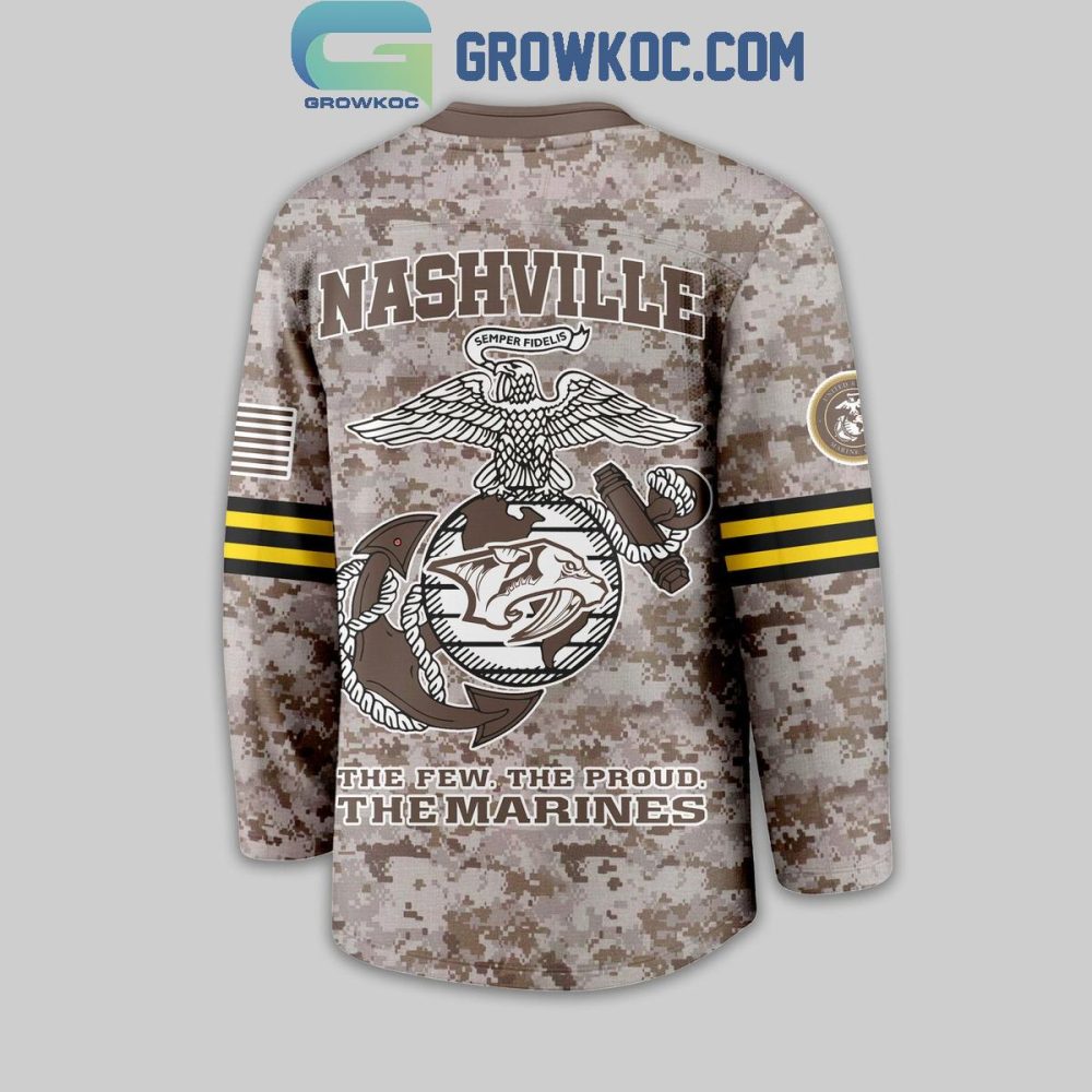 Nashville Predators Us Marine Corps Hockey Jersey - Image 3