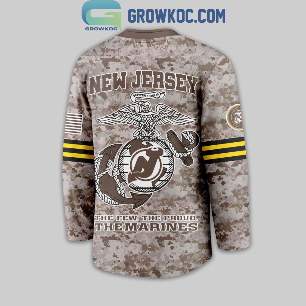 New Jersey Devils Us Marine Corps Hockey Jersey - Image 3