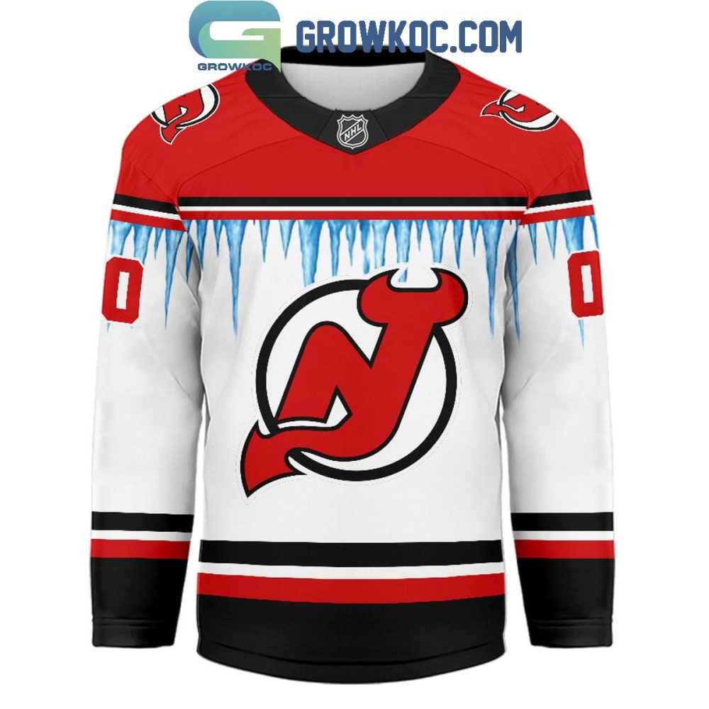 New Jersey Devils Christmas Tree Custom Hockey Jersey - Image 2