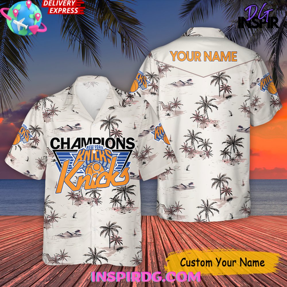 New York Knicks National Basketball Association Aop Hawaiian Shirt