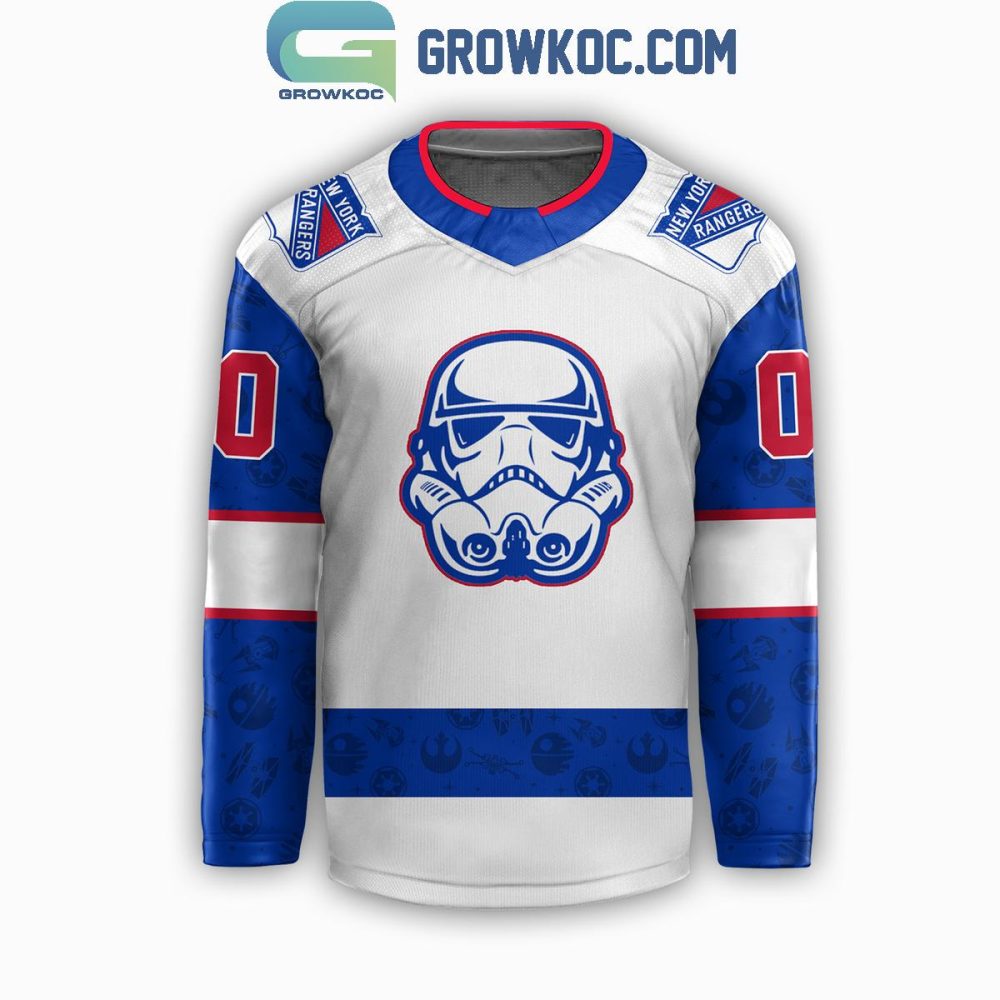New York Rangers 2024 Star Wars Night Personalized Hockey Jersey - Image 2