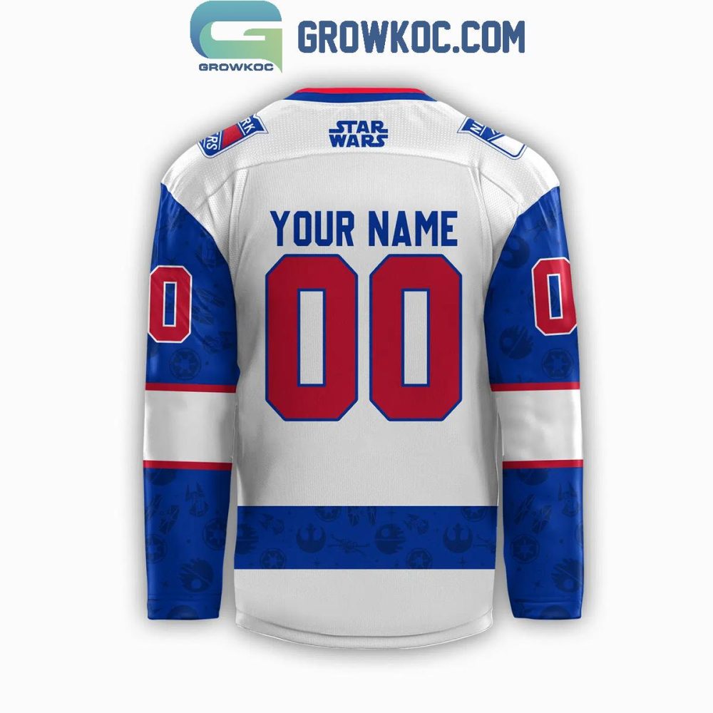 New York Rangers 2024 Star Wars Night Personalized Hockey Jersey - Image 3
