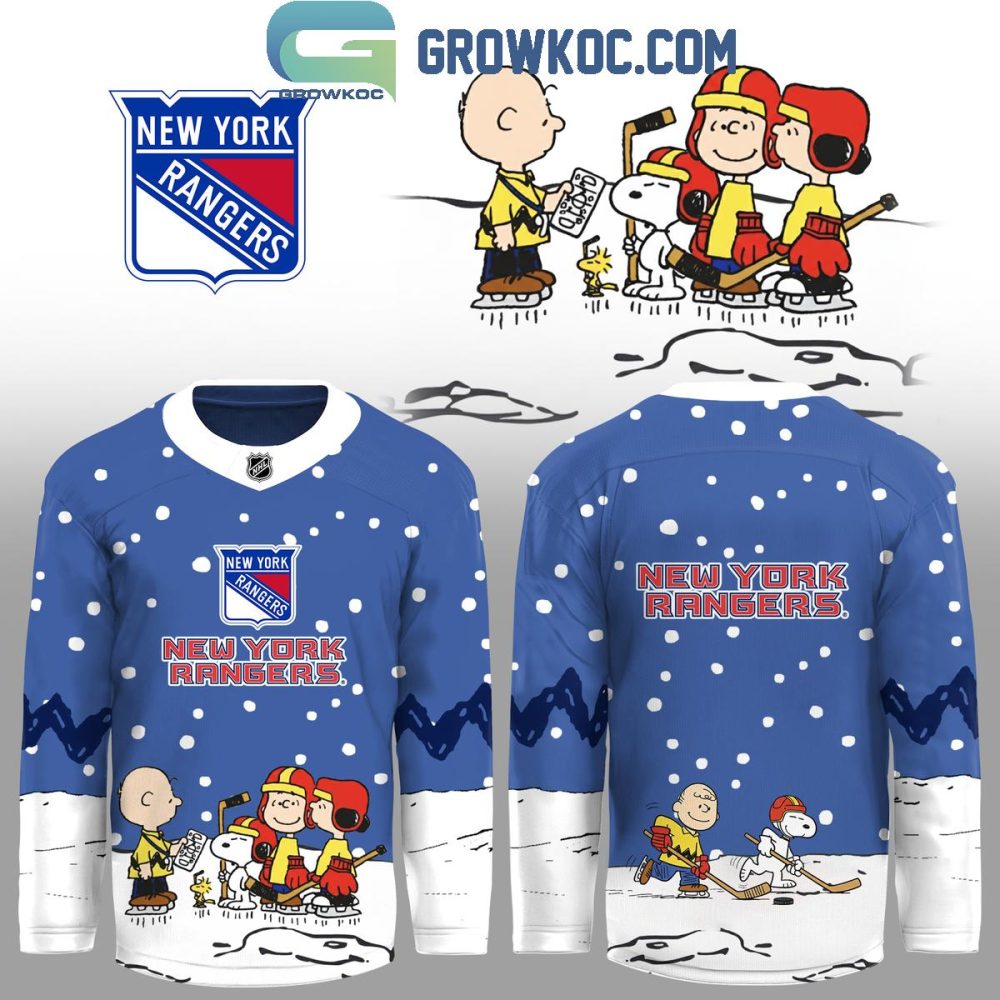 New York Rangers X Snoopy Peanuts Christmas Jersey