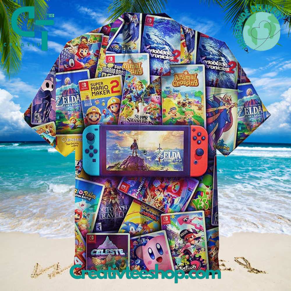 Nintendo Games Unisex Hawaiian Shirt