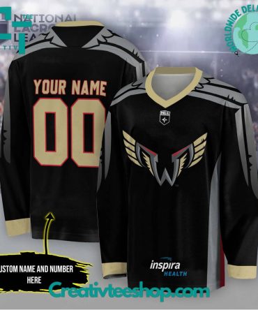 Nll Philadelphia Wings Black Hockey Jersey