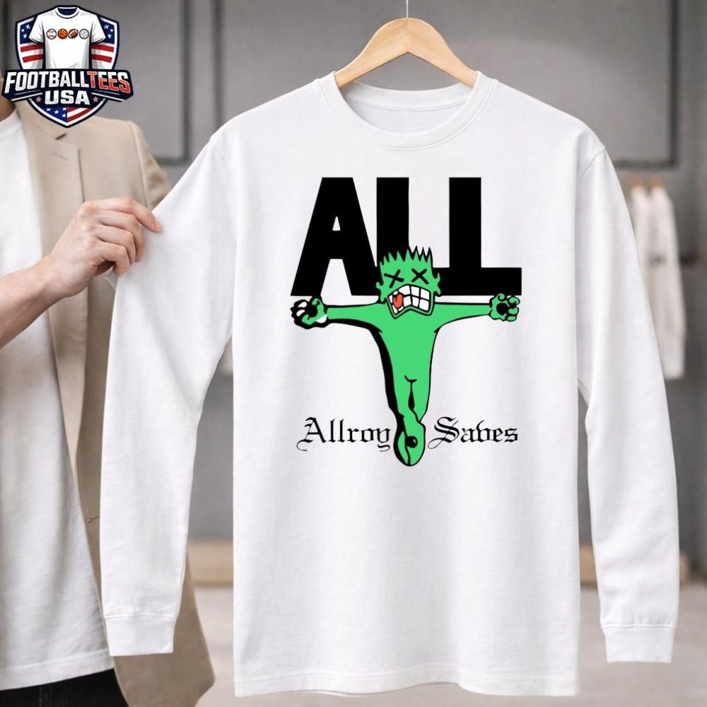 Official All Allroy Saves Vintage T-Shirt - Image 3