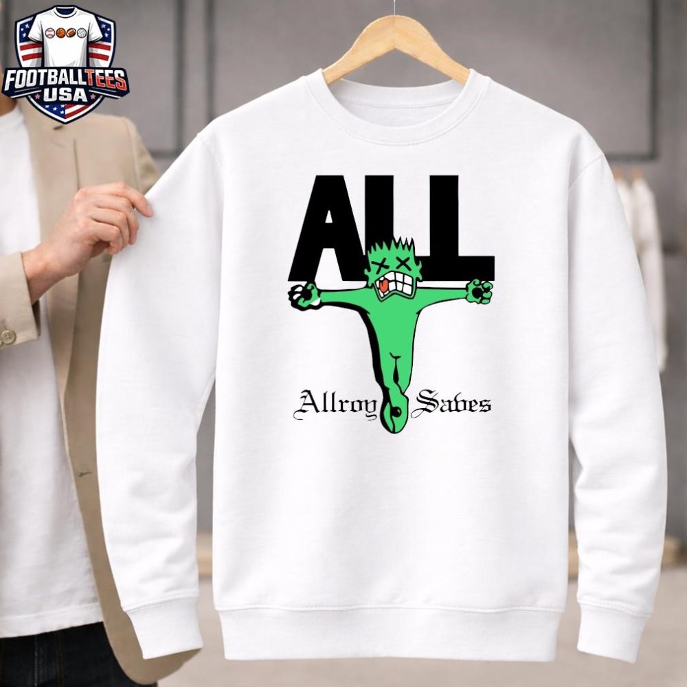 Official All Allroy Saves Vintage T-Shirt - Image 4