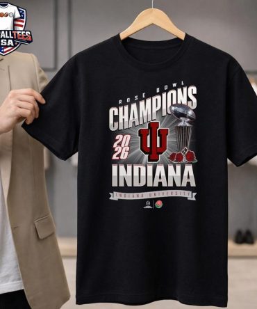 Official Indiana University 2026 Rose Bowl Champions Trophy Shirt