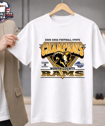 Official Worth County Rams 2025 Ghsa Football State Champion Shirt