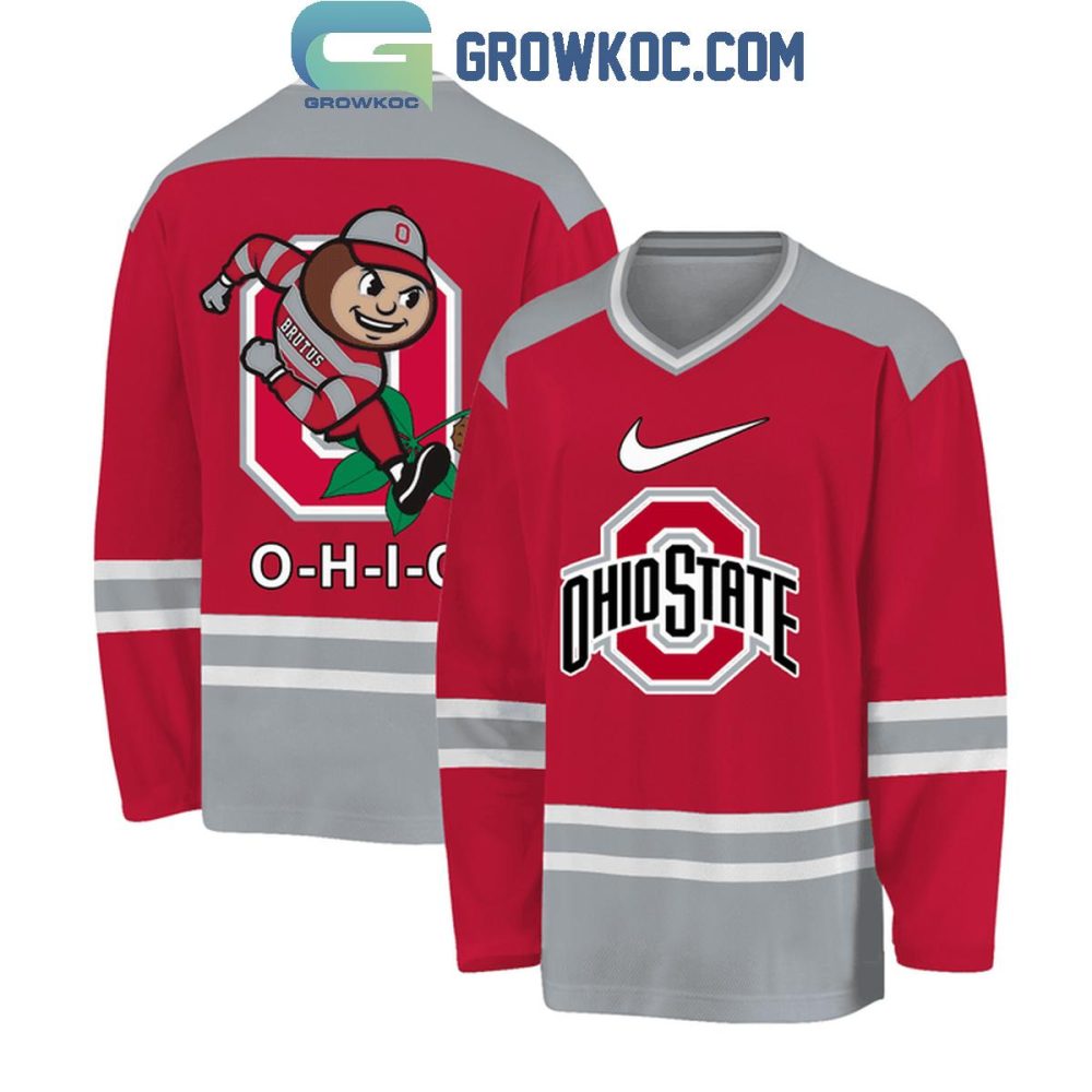 Ohio State Buckeyes Football Team Go Buckeyes Hockey Jersey - Image 2