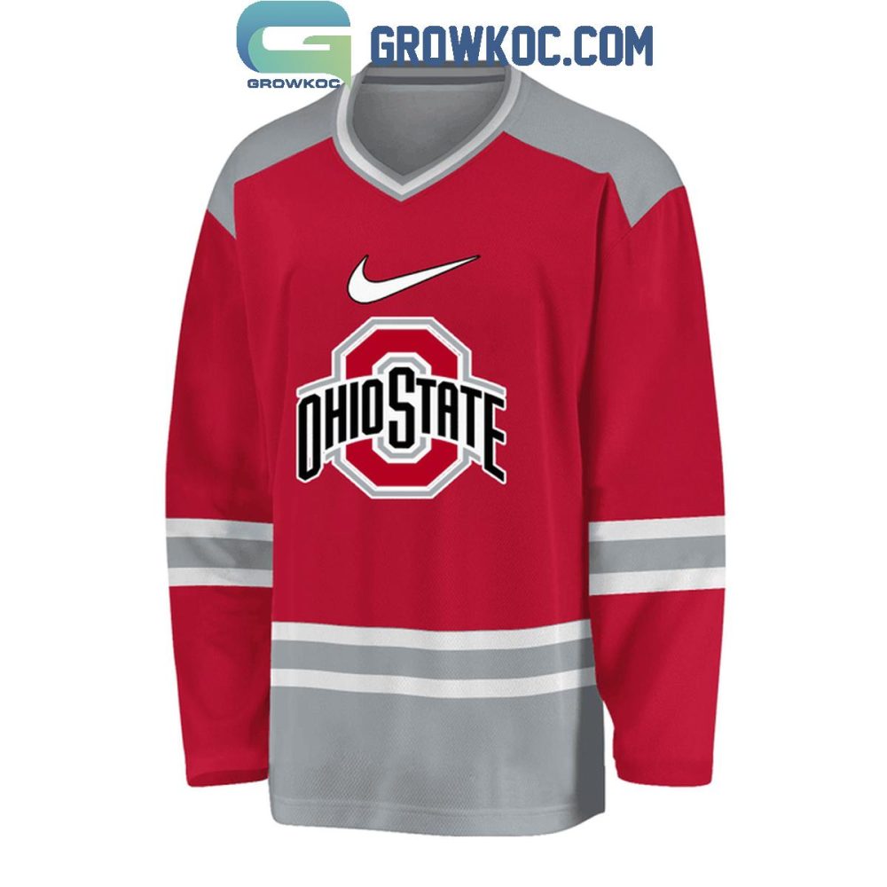 Ohio State Buckeyes Football Team Go Buckeyes Hockey Jersey - Image 3