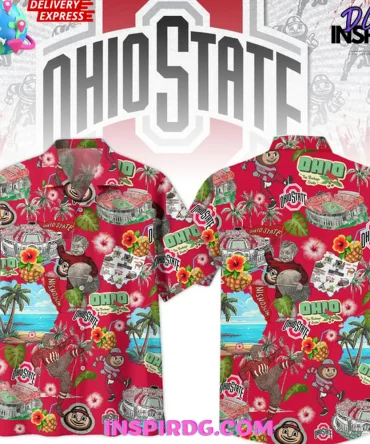 Ohio State Buckeyes Summer Vibes Tropical Hawaiian Shirt