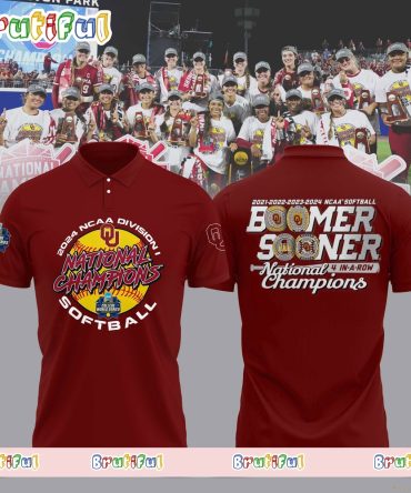 Oklahoma Sooners Four Peat Ncaa Softball Women’S Champions Polo Shirt, Oklahoma Sooners Polo Shirt