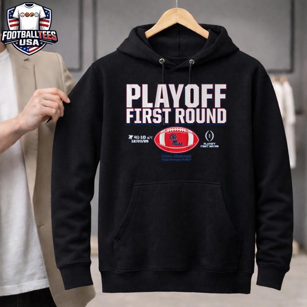 Ole Miss Rebels 2025 Cfp First Round Winner T-Shirt - Image 3