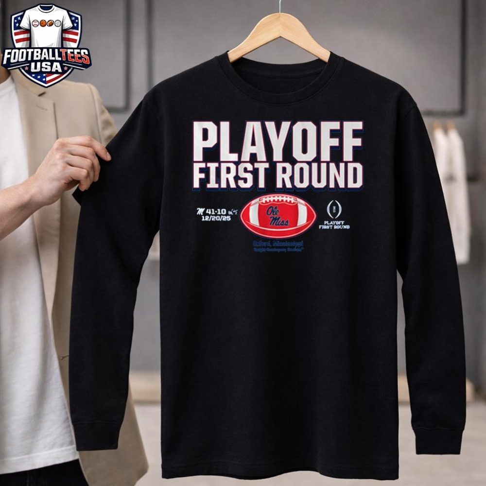 Ole Miss Rebels 2025 Cfp First Round Winner T-Shirt - Image 4