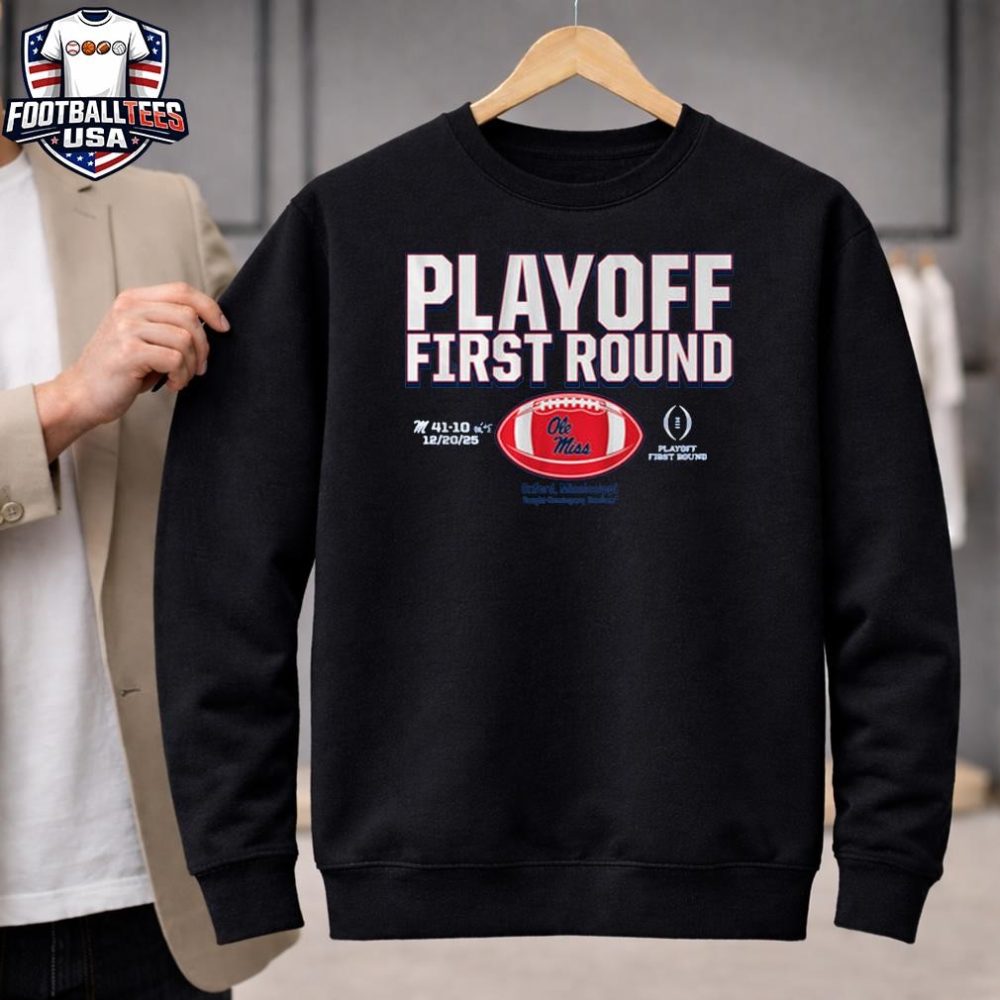 Ole Miss Rebels 2025 Cfp First Round Winner T-Shirt - Image 2