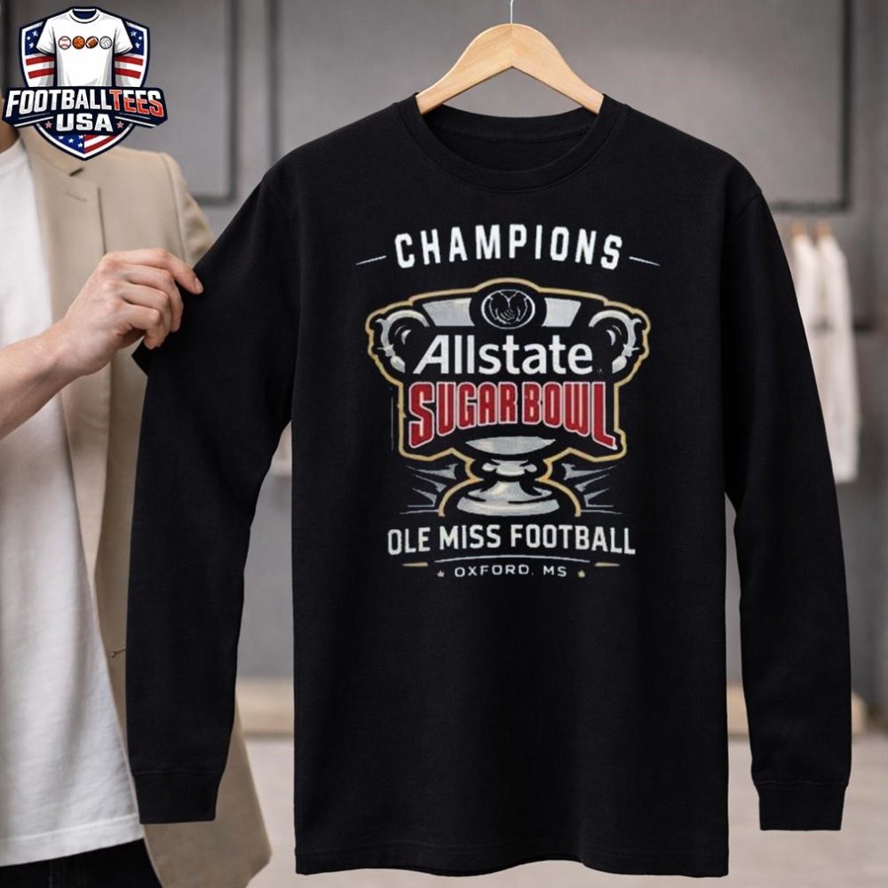 Ole Miss Rebels Allstate Sugar Bowl Champions New Year’S Day 2026 Unisex Shirt - Image 4