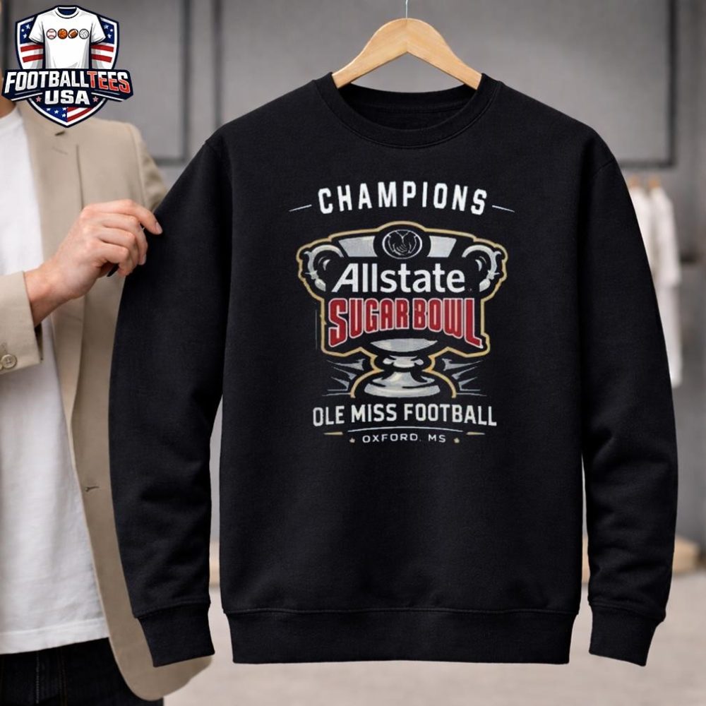 Ole Miss Rebels Allstate Sugar Bowl Champions New Year’S Day 2026 Unisex Shirt - Image 2