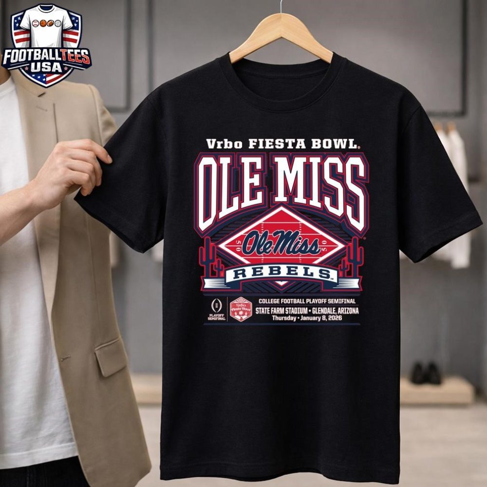 Ole Miss Rebels Cfp Semifinal Power Frame 2026 Vrbo Fiesta Bowl Shirt