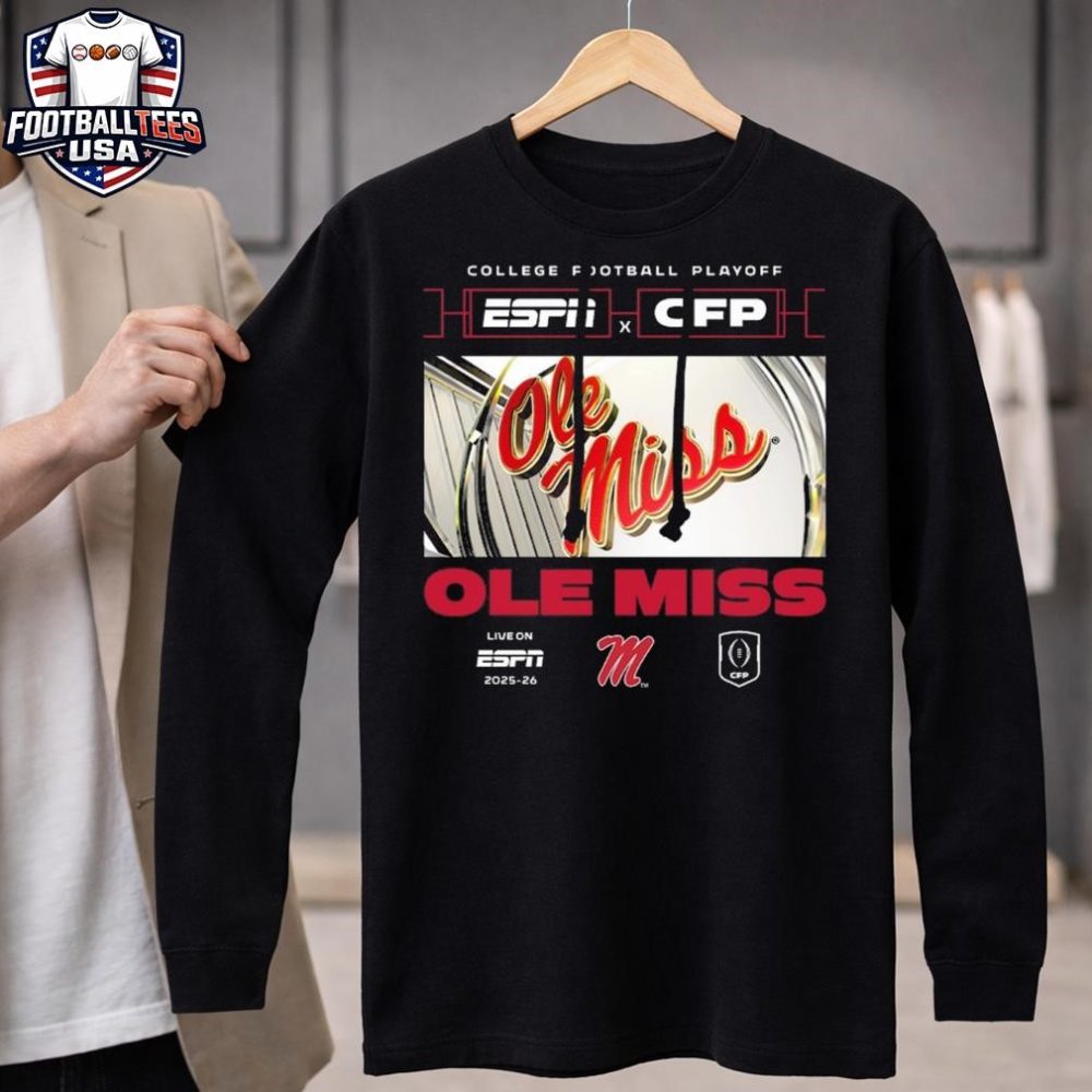 Ole Miss Rebels Espn X Cfp Window Unisex Shirt - Image 4