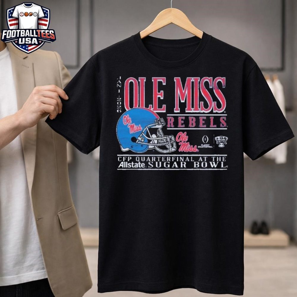 Ole Miss Rebels Football 2025 Sugar Bowl Bound T-Shirt