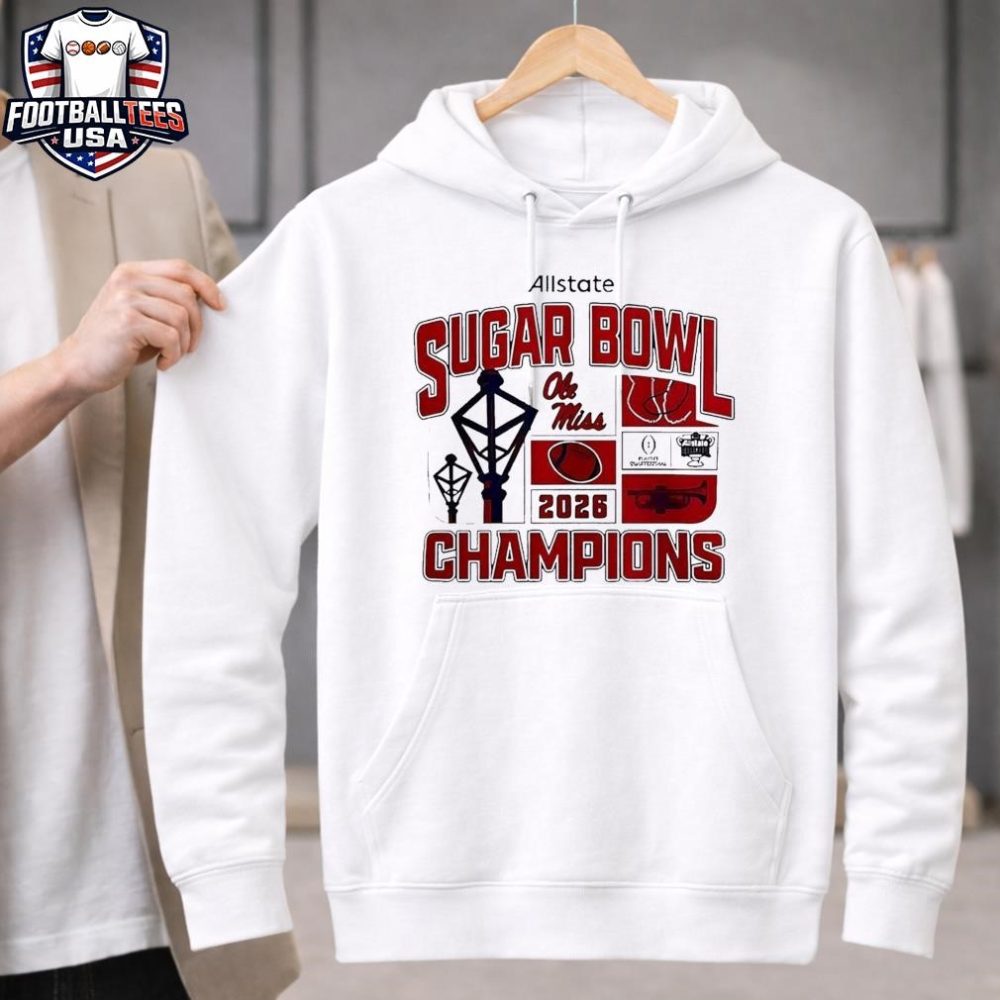 Ole Miss Rebels Football 2026 Sugar Bowl Champions T-Shirt - Image 2