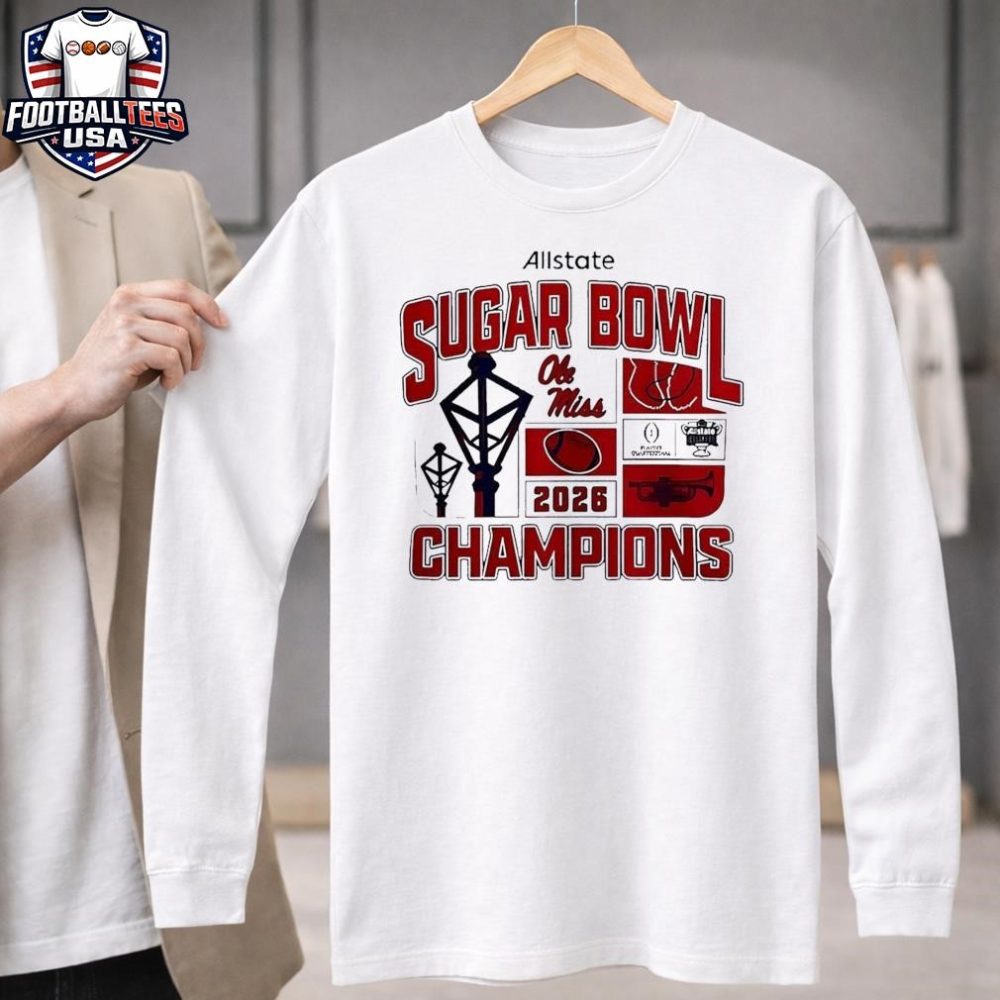 Ole Miss Rebels Football 2026 Sugar Bowl Champions T-Shirt - Image 3