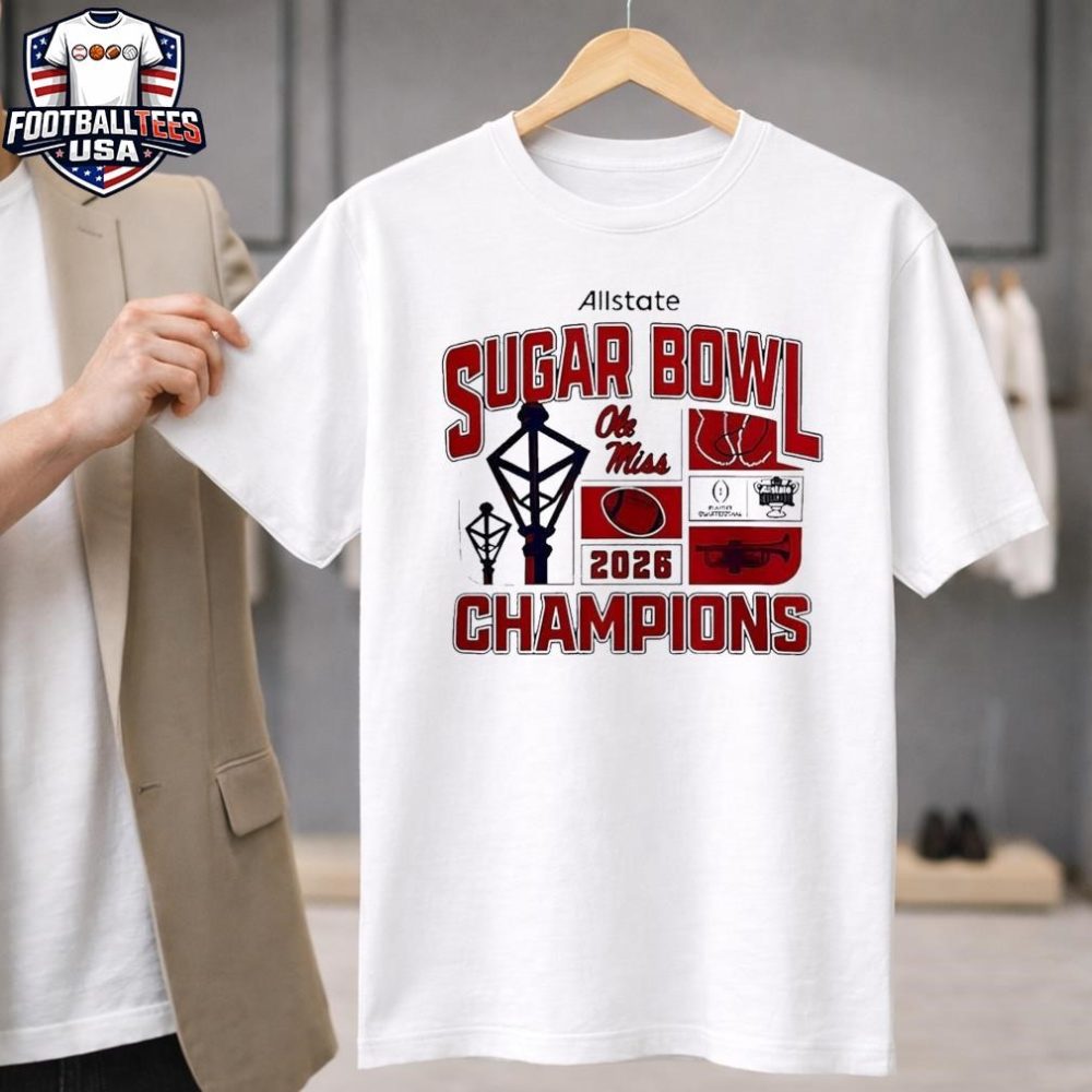 Ole Miss Rebels Football 2026 Sugar Bowl Champions T-Shirt