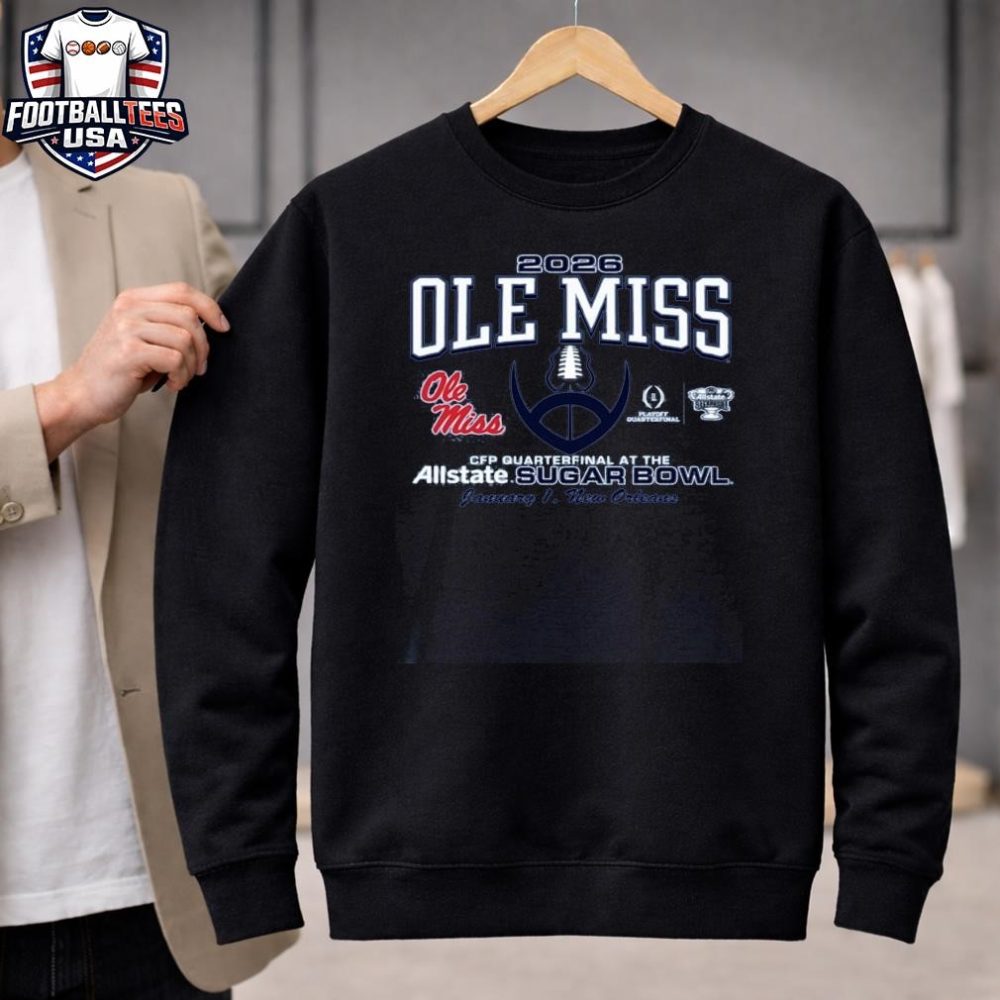Ole Miss Rebels Football Sugar Bowl Bound Cfp Quarterfinal At The Allstate Sugar Bowl January, New Orleans 2026 T-Shirt - Image 2