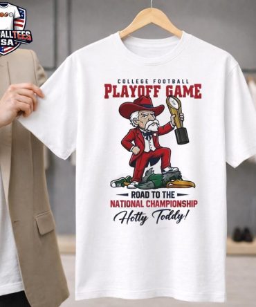 Ole Miss Rebels Ncaa College Football Playoff Game Road To The National Championship Hotty Toddy Mascot 2025 T-Shirt
