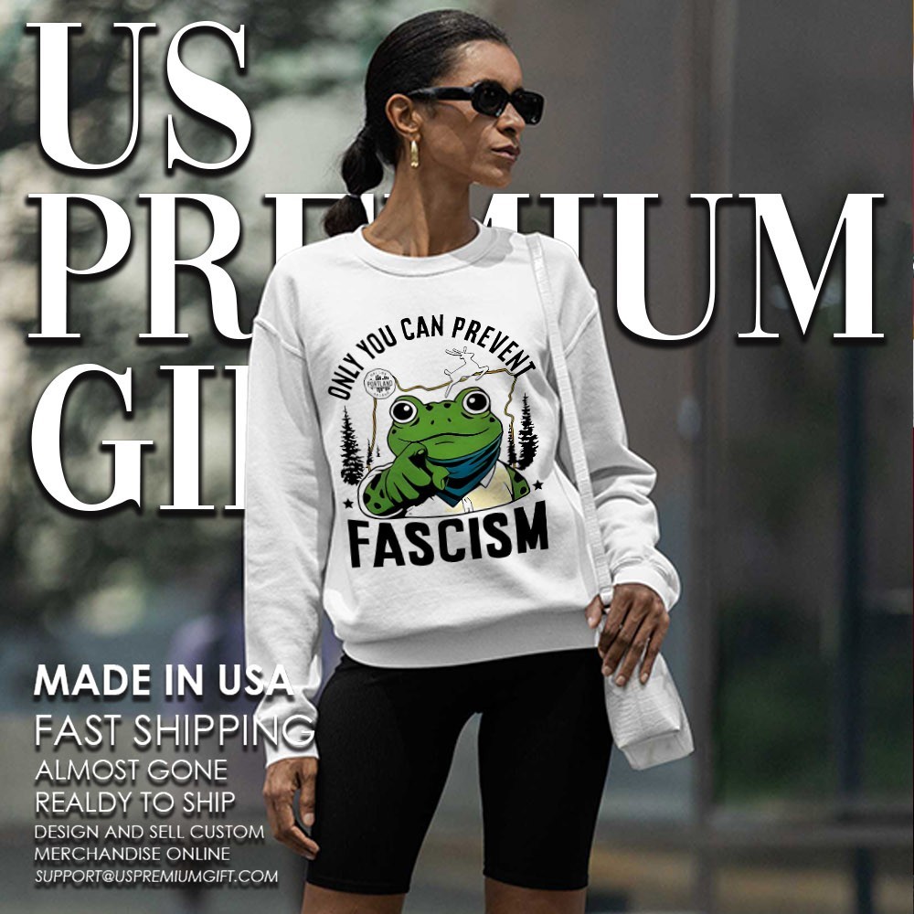 Only You Can Prevent Fascism Portland Frog Protest Shirt - Image 5