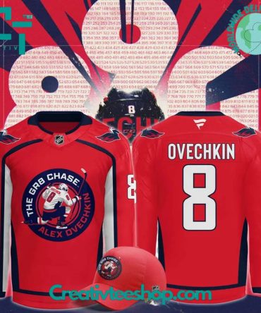 Washington Capitals Alex Ovechkin "The Gr8 Chase" Special Hockey Jersey