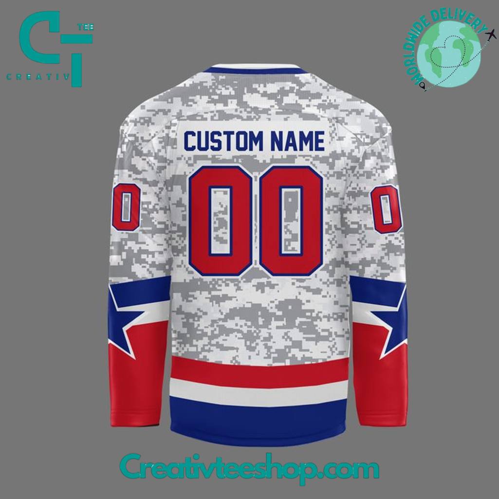 Orlando Solar Bears Happy Memorial Day 2025 Personalized Hockey Jersey - Image 3