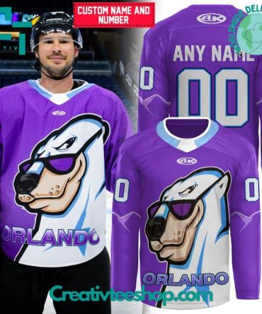Orlando Solar Bears Special Purple 2025 Hockey Jersey
