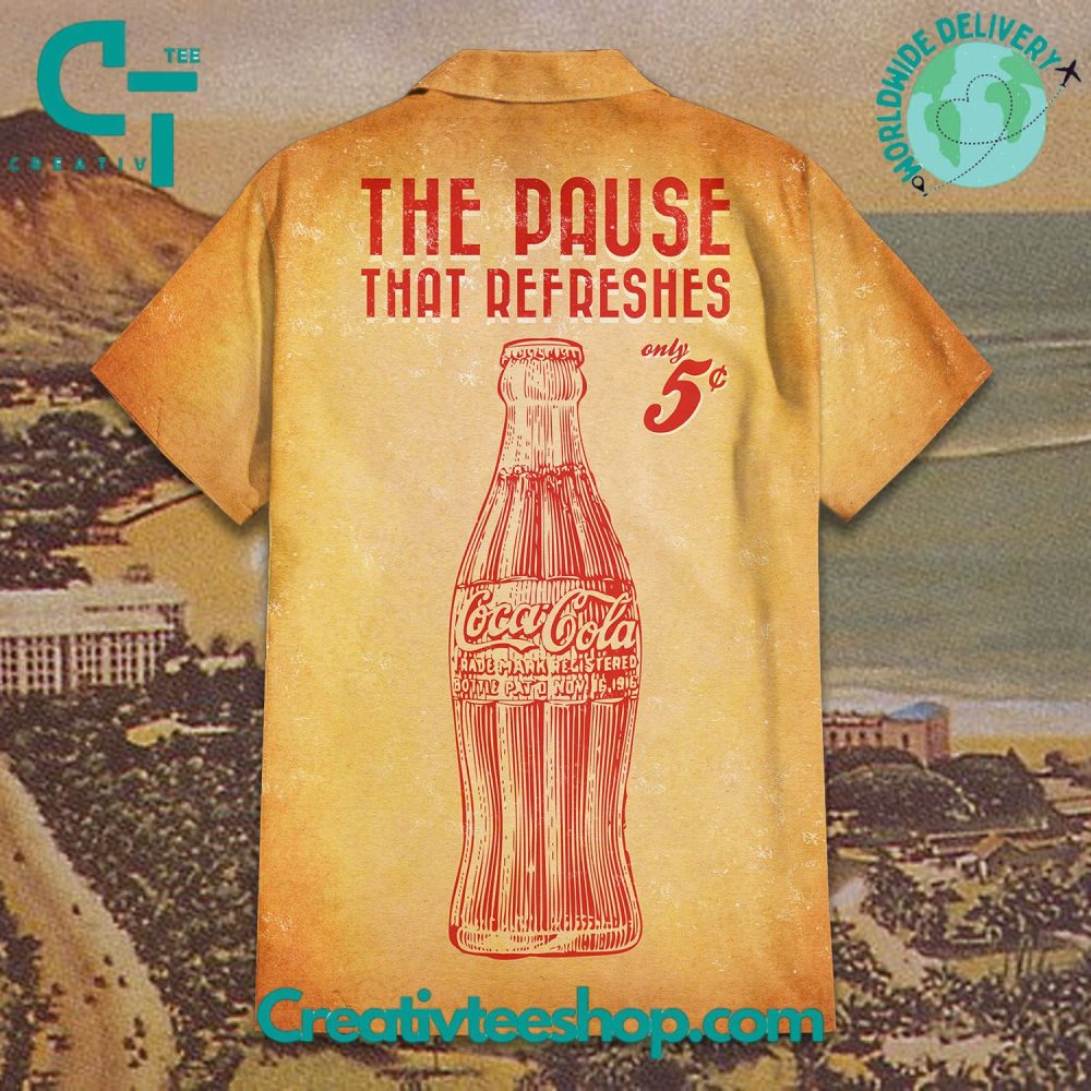 The Pause That Refreshes 5 Cents Hawaiian Shirt - Image 2