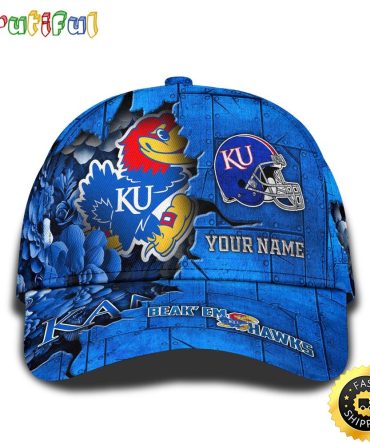 Personalized Ncaa Kansas Jayhawks All Over Print Baseball Cap Show Your Pride