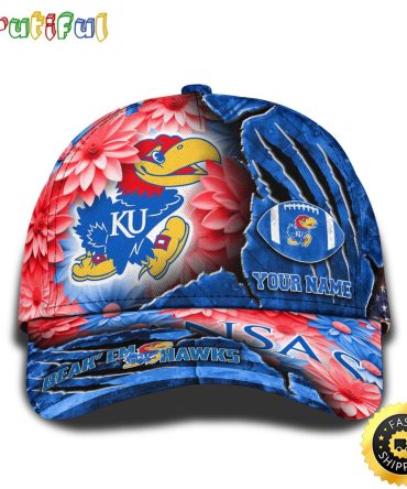 Personalized Ncaa Kansas Jayhawks All Over Print Baseball Cap The Perfect Way To Rep Your Team