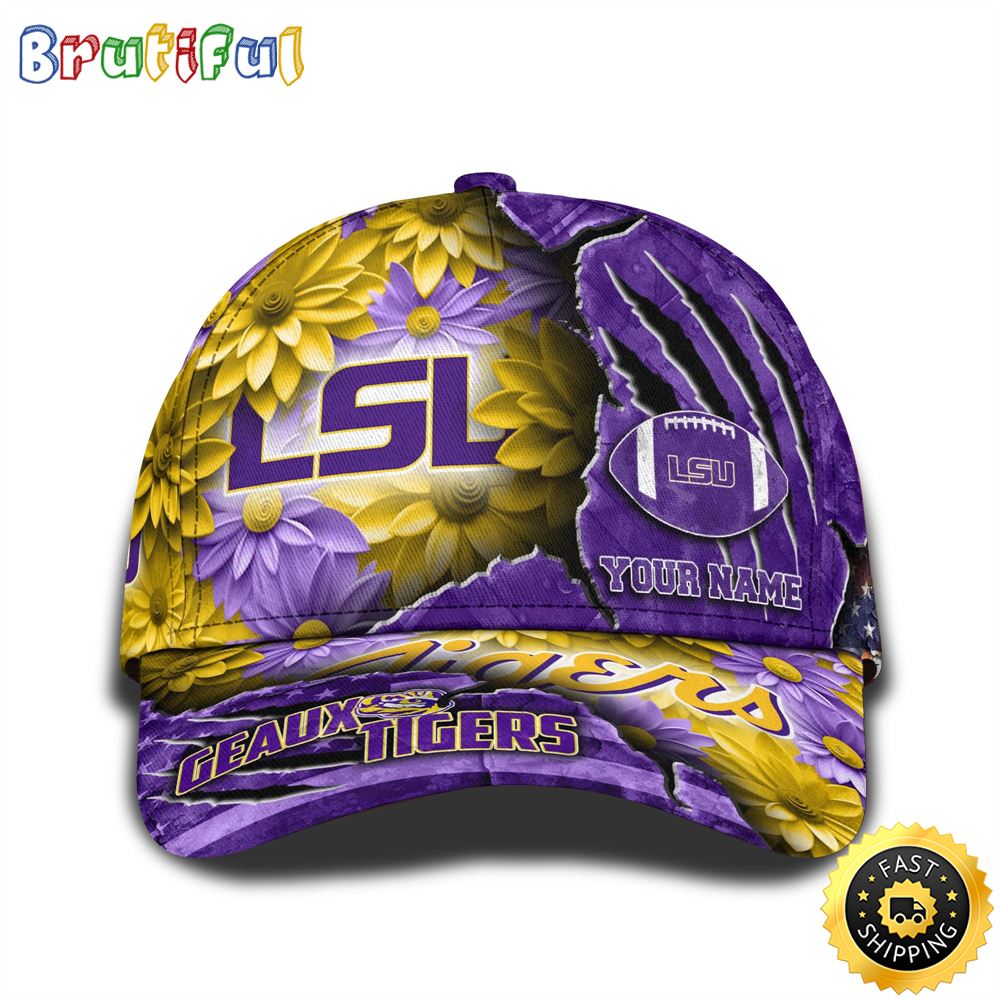 Personalized Ncaa Lsu Tigers All Over Print Baseball Cap The Perfect Way To Rep Your Team