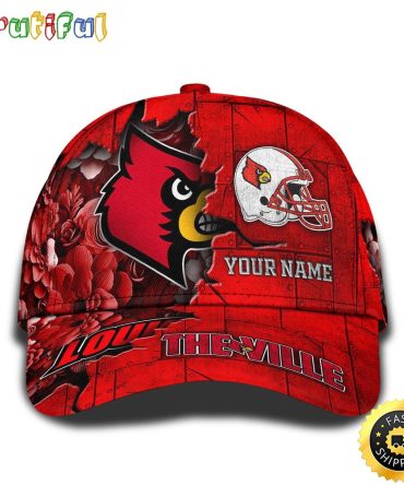 Personalized Ncaa Louisville Cardinals All Over Print Baseball Cap Show Your Pride