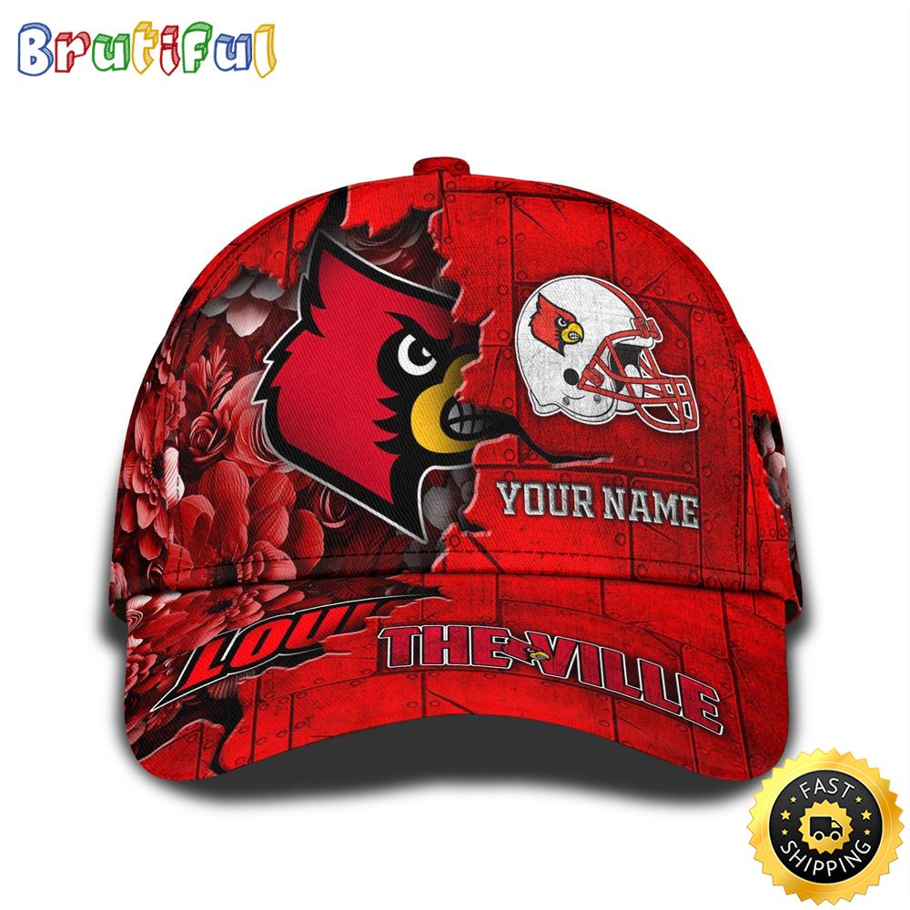 Personalized Ncaa Louisville Cardinals All Over Print Baseball Cap Show Your Pride