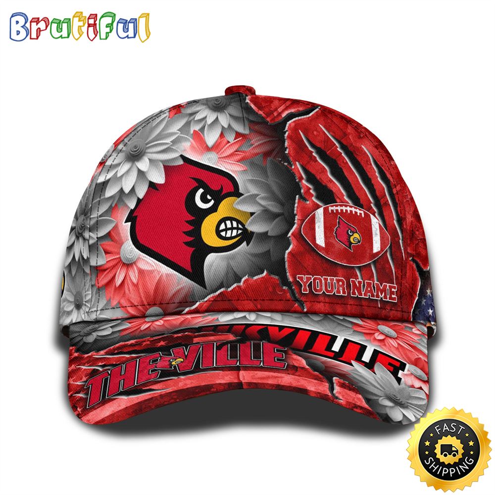 Personalized Ncaa Louisville Cardinals All Over Print Baseball Cap The Perfect Way To Rep Your Team