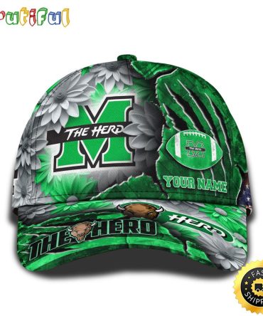 Personalized Ncaa Marshall Thundering Herd All Over Print Baseball Cap The Perfect Way To Rep Your Team