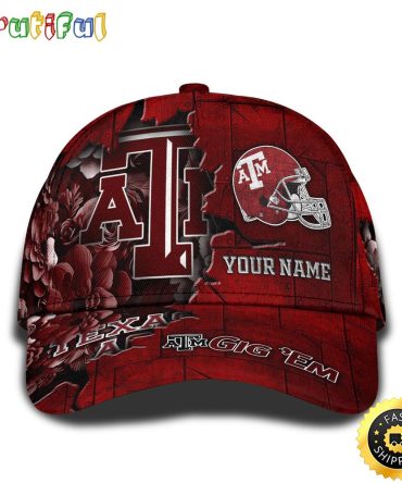 Personalized Ncaa Texas A&Ampm Aggies All Over Print Baseball Cap Show Your Pride