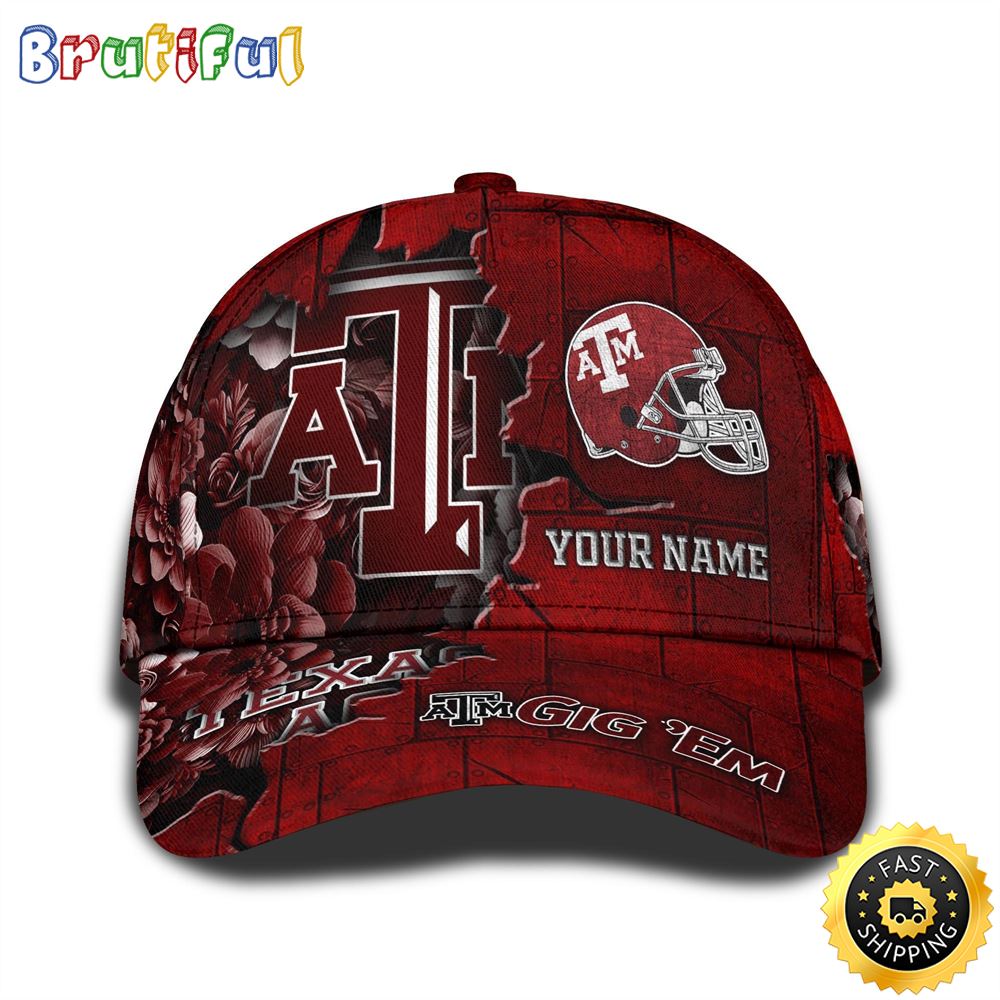 Personalized Ncaa Texas A&Ampm Aggies All Over Print Baseball Cap Show Your Pride