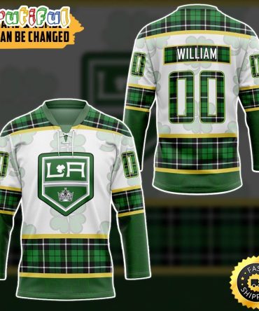 Personalized Nhl Los Angeles Kings St Patrick Day Hockey Jersey Nhl Hockey Jerseys