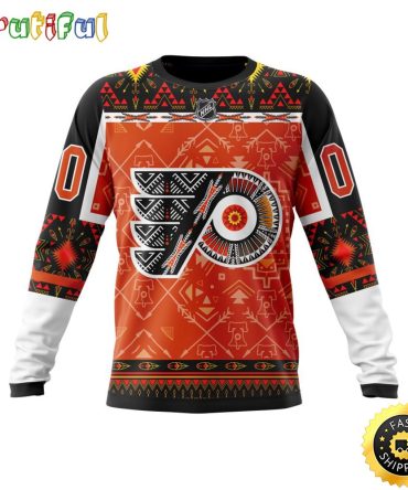 Personalized Nhl Philadelphia Flyers Sweatshirt Specialized Native Concepts All Over Print Sweatshirt Unisex