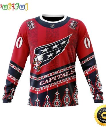 Personalized Nhl Washington Capitals Sweatshirt Specialized Native Concepts All Over Print Sweatshirt Unisex