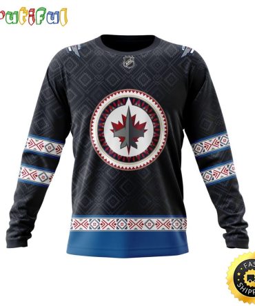 Personalized Nhl Winnipeg Jets Sweatshirt Specialized Native Concepts All Over Print Sweatshirt Unisex